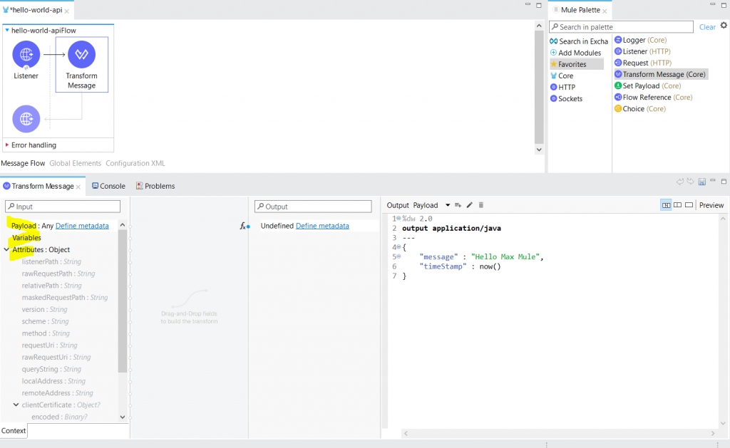 MuleSoft_Chatper_2_Image_14_MuleSoft Project Listener Transform Message