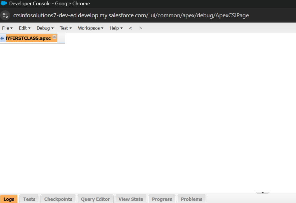 New Tab here u can write Apex Code