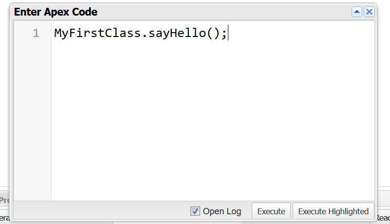 Execute Anonymous Window