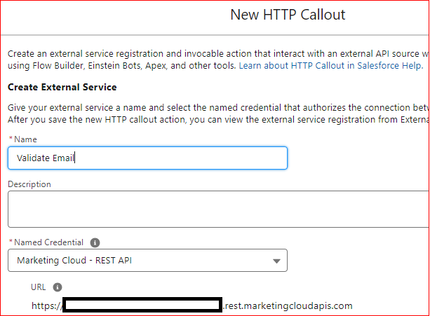 HTTP Callout action